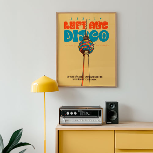 Berlin Fernsehturm Poster als Wandbild, gerahmt
