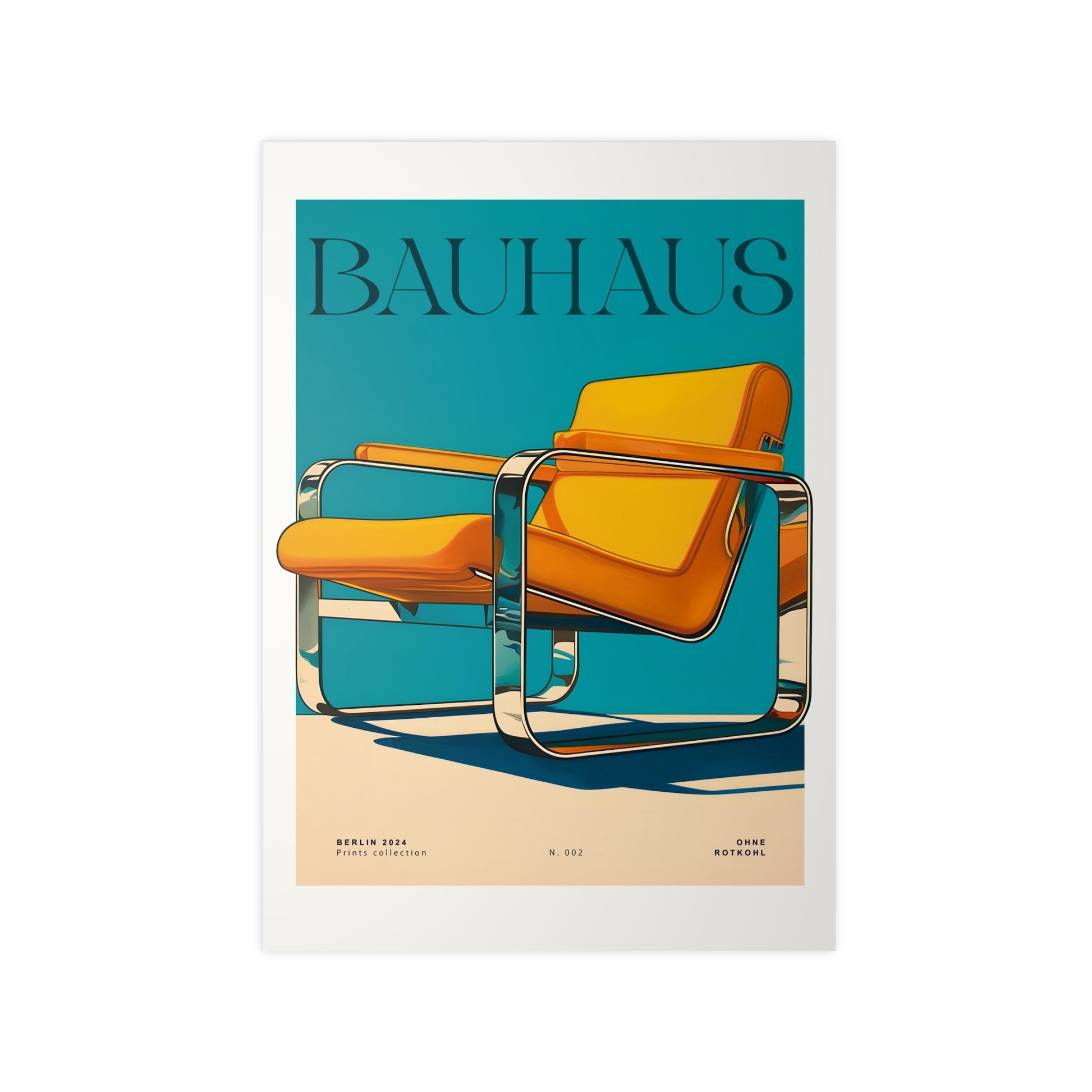 BLAUER BAUHAUS-STUHL POSTER