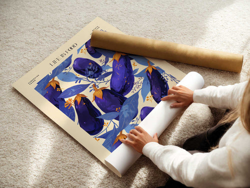 AUBERGINE-POSTER - XXL