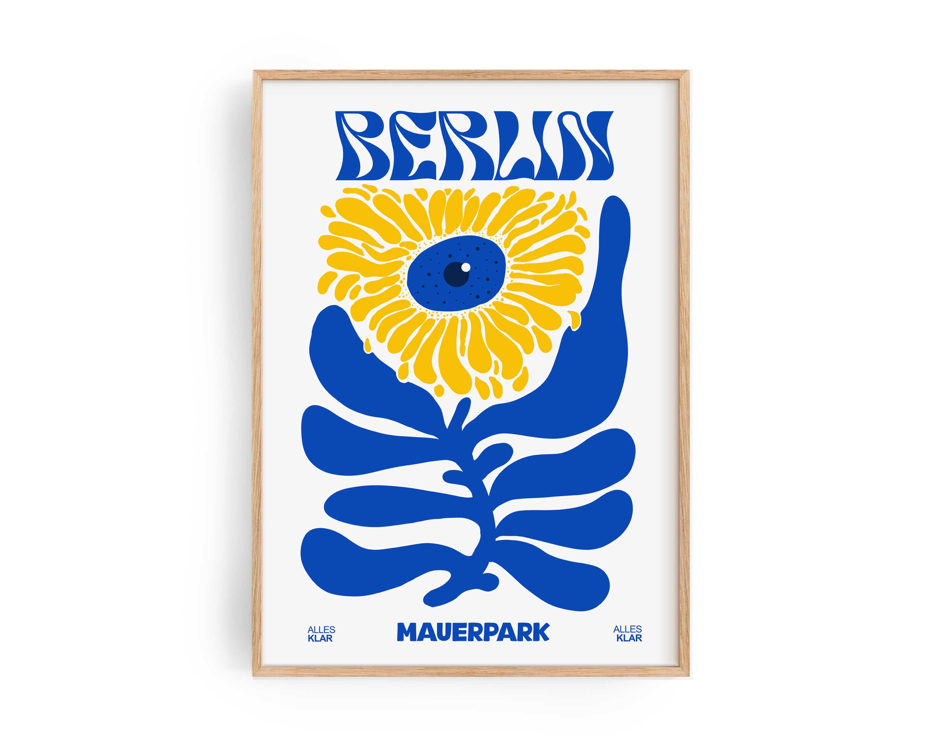 Berlin Flower Poster – typographic floral wall art with bold lettering, by Ohne Rotkohl