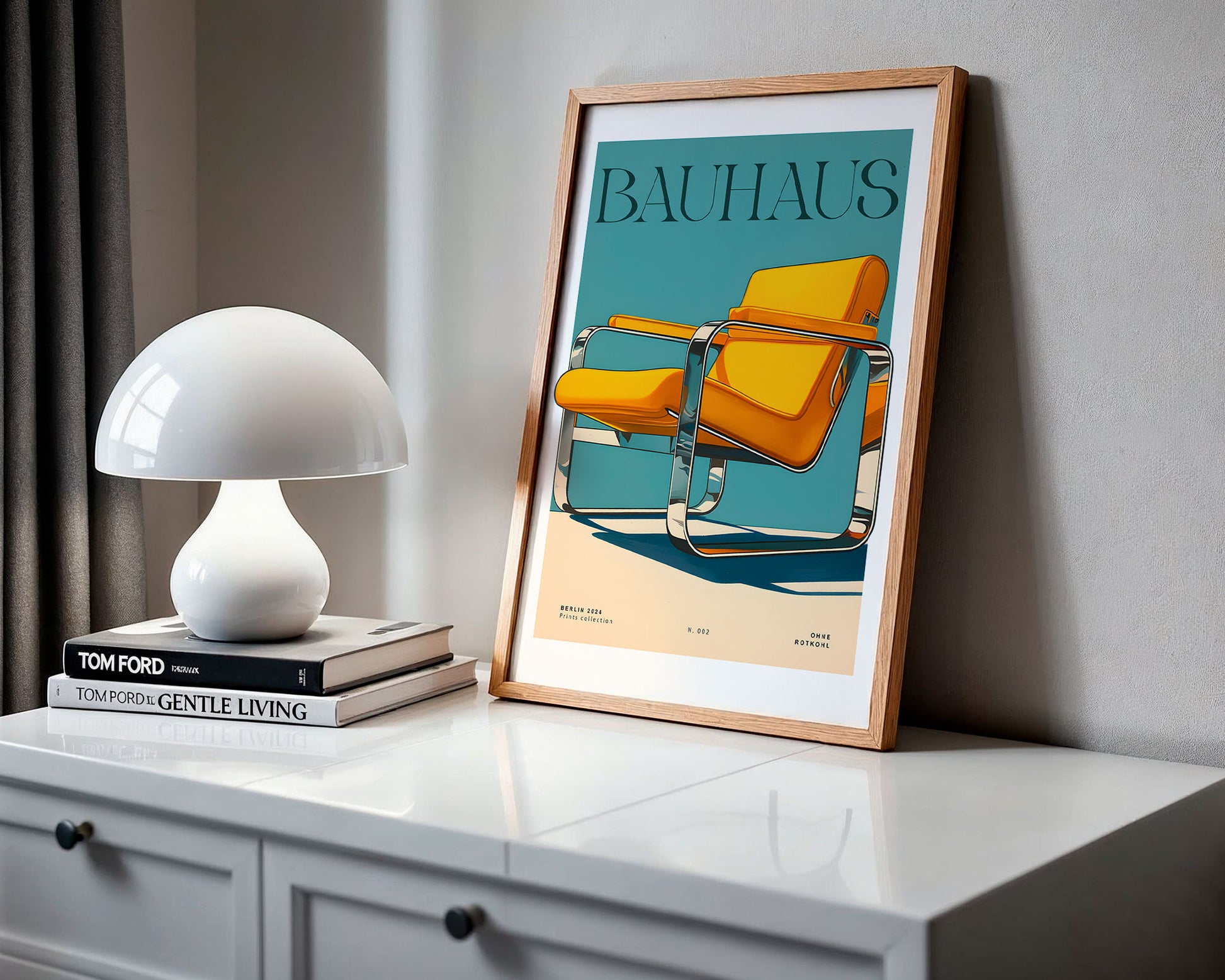 BLAUER BAUHAUS-STUHL POSTER