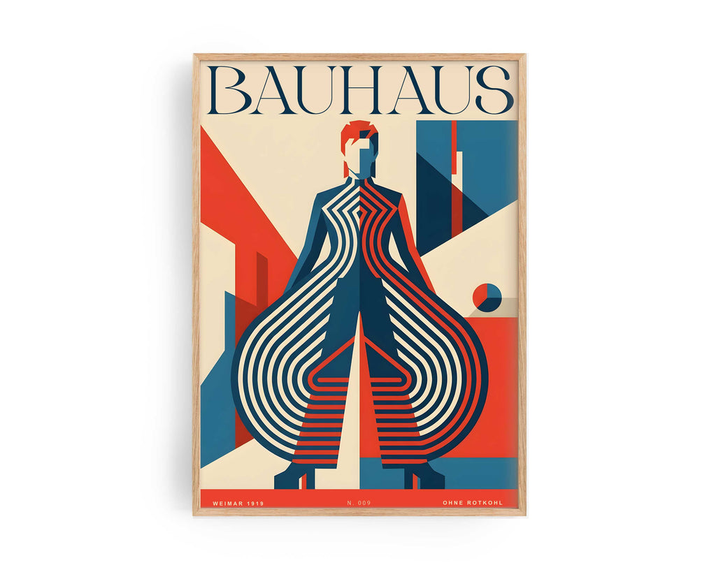 David Bowie Bauhaus Dress Poster – Kansai Yamamoto stage costume art print by Ohne Rotkohl Berlin