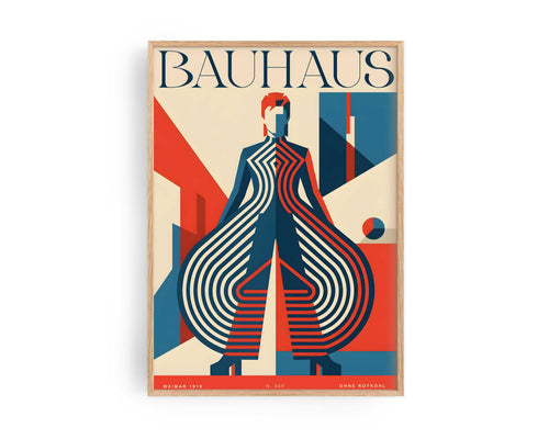 David Bowie Bauhaus Poster, Original Kunstdruck von Ohne Rotkohl aus Berlin