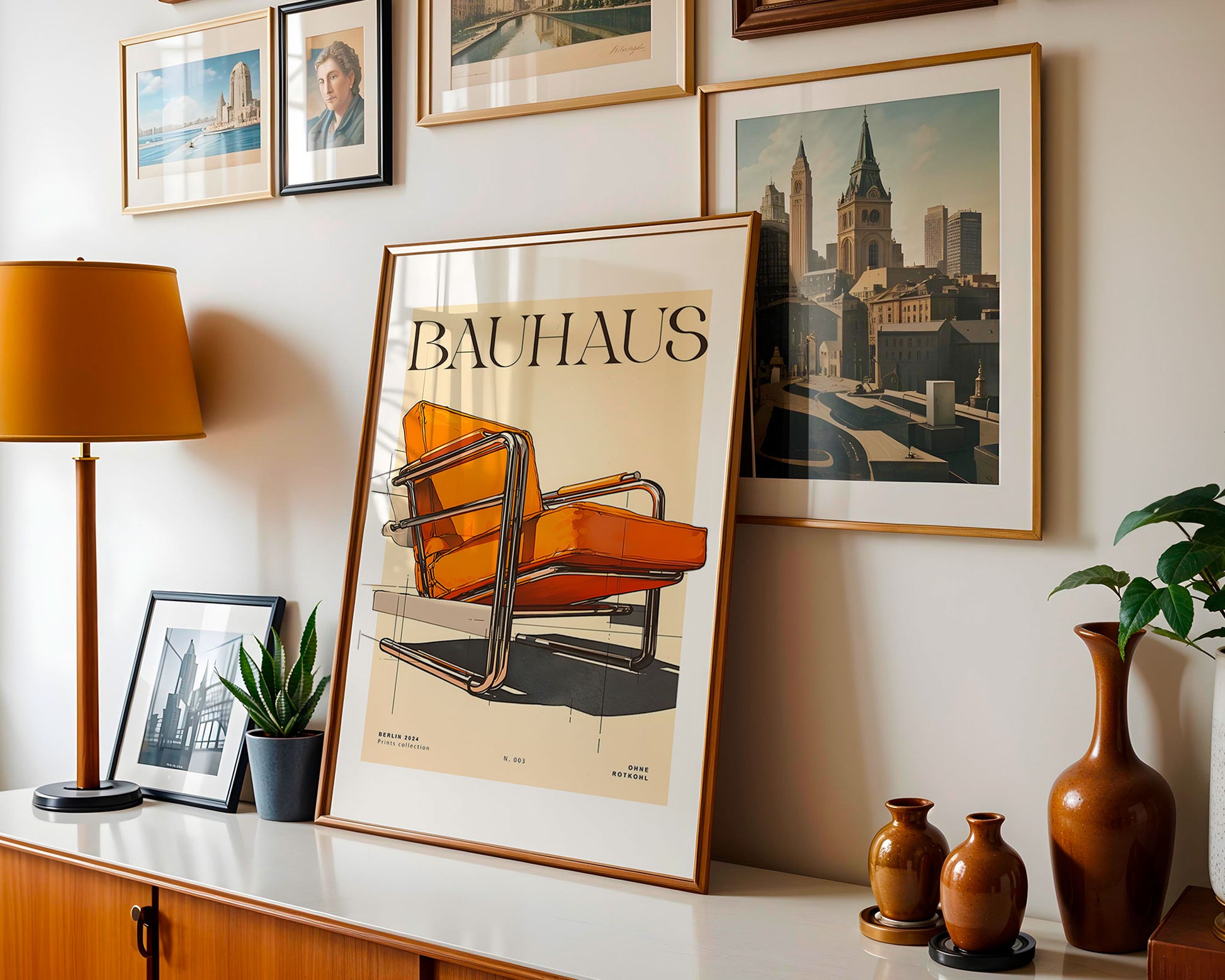 ORANGER BAUHAUS POSTER