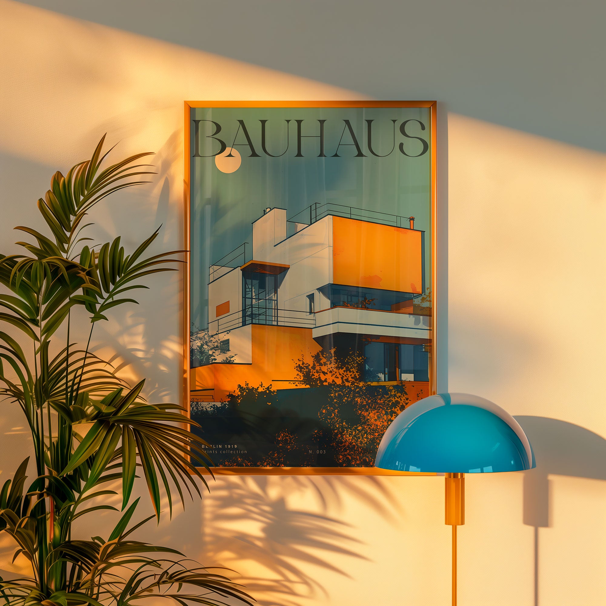 Blue Sky Bauhaus Poster – Sky Blue Modernist Wall Art | Ohne Rotkohl