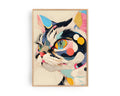 Psychedelic Cat Poster – colorful vibrant cat wall art by Ohne Rotkohl Berlin
