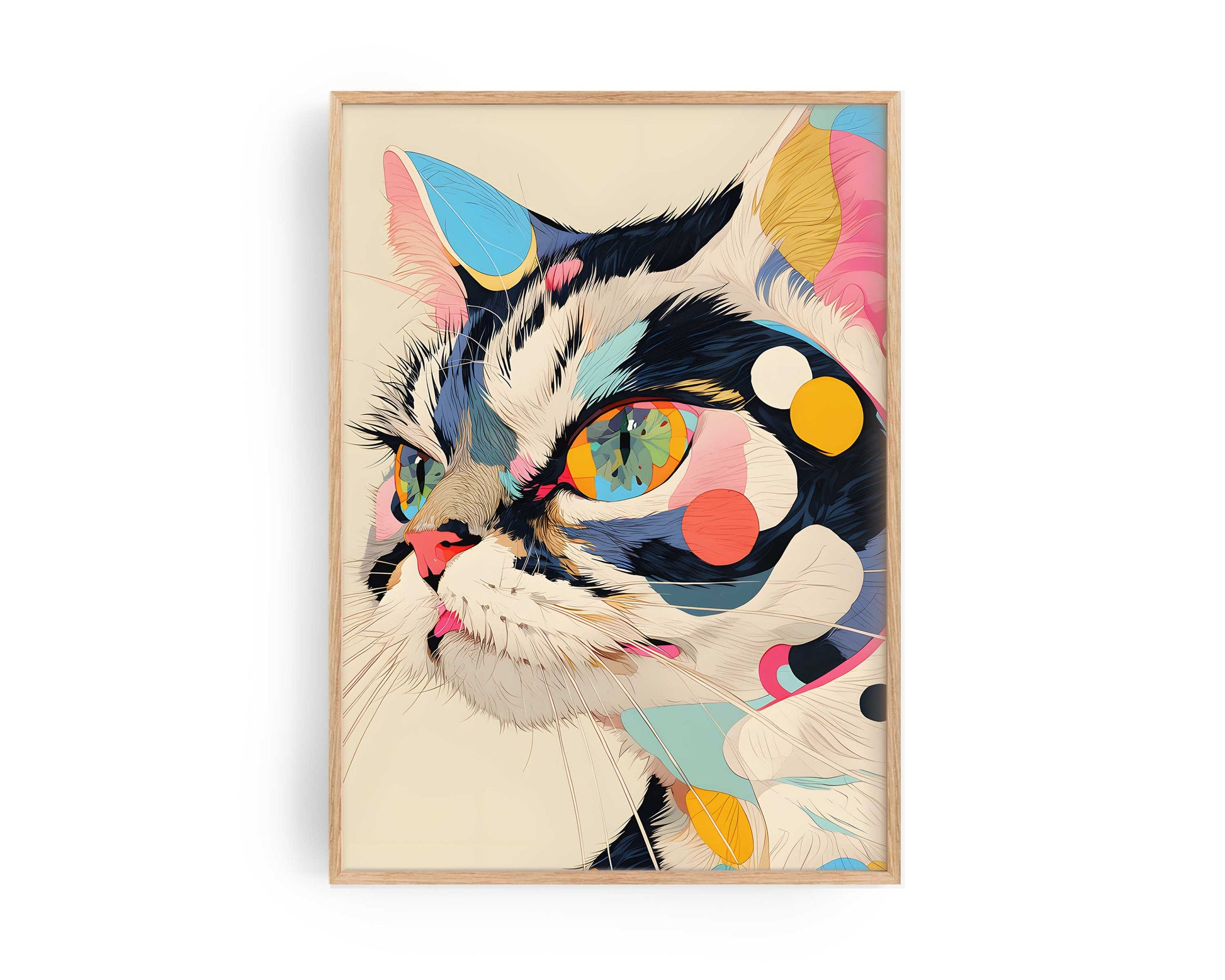 Psychedelic Cat Poster