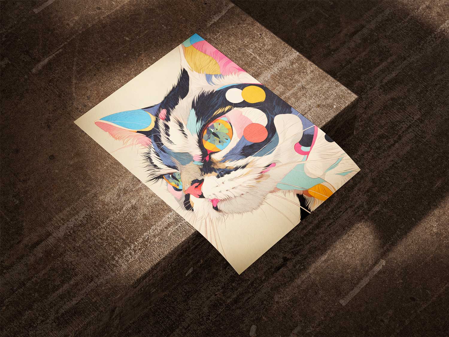 PSYCHEDELISCHE KATZE - XXL