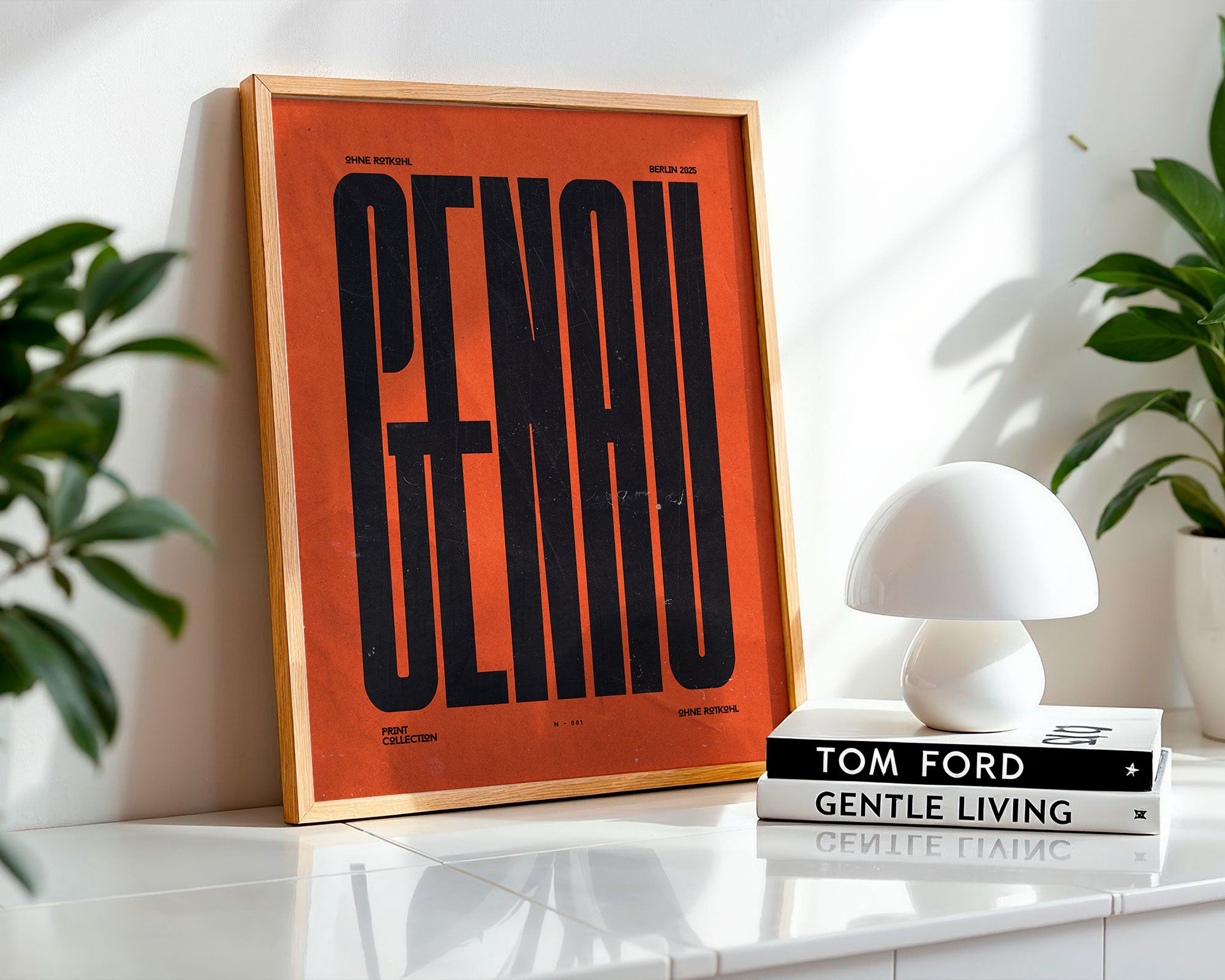 Genau Poster in A4 and A3 sizes – Berlin typography wall art by Ohne Rotkohl