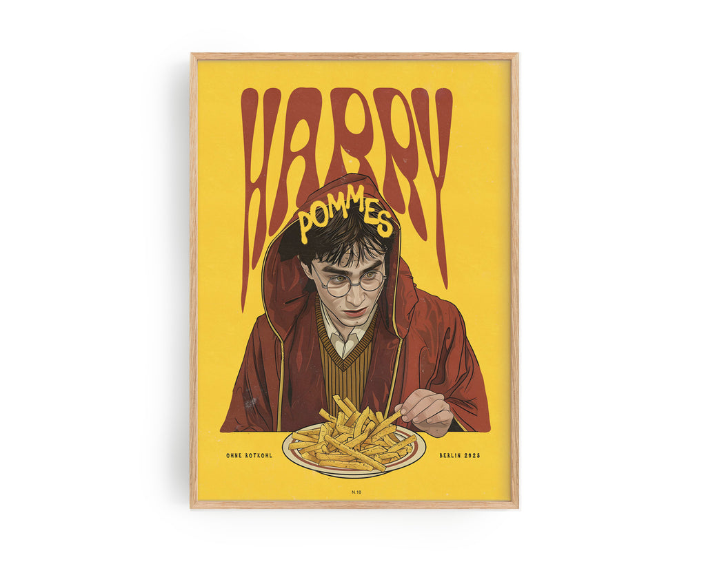 Harry Pommes Poster – funny Berlin fast food wall art by Ohne Rotkohl