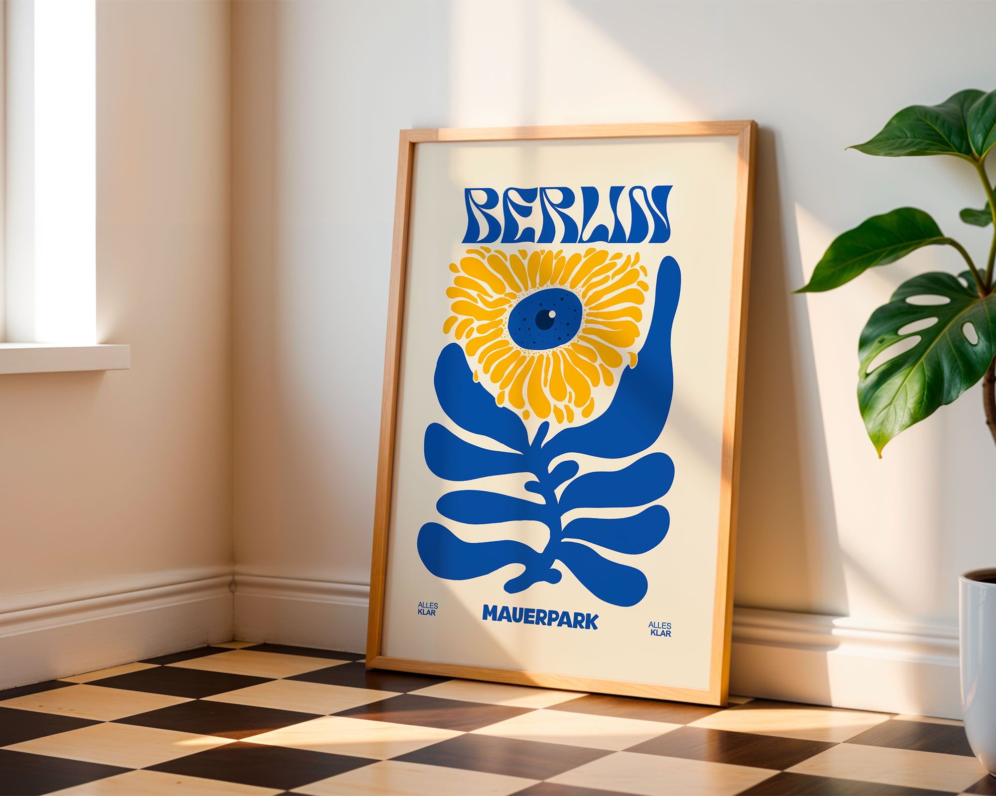Berlin Flower Poster detail – bold typography meets botanical illustration, Ohne Rotkohl