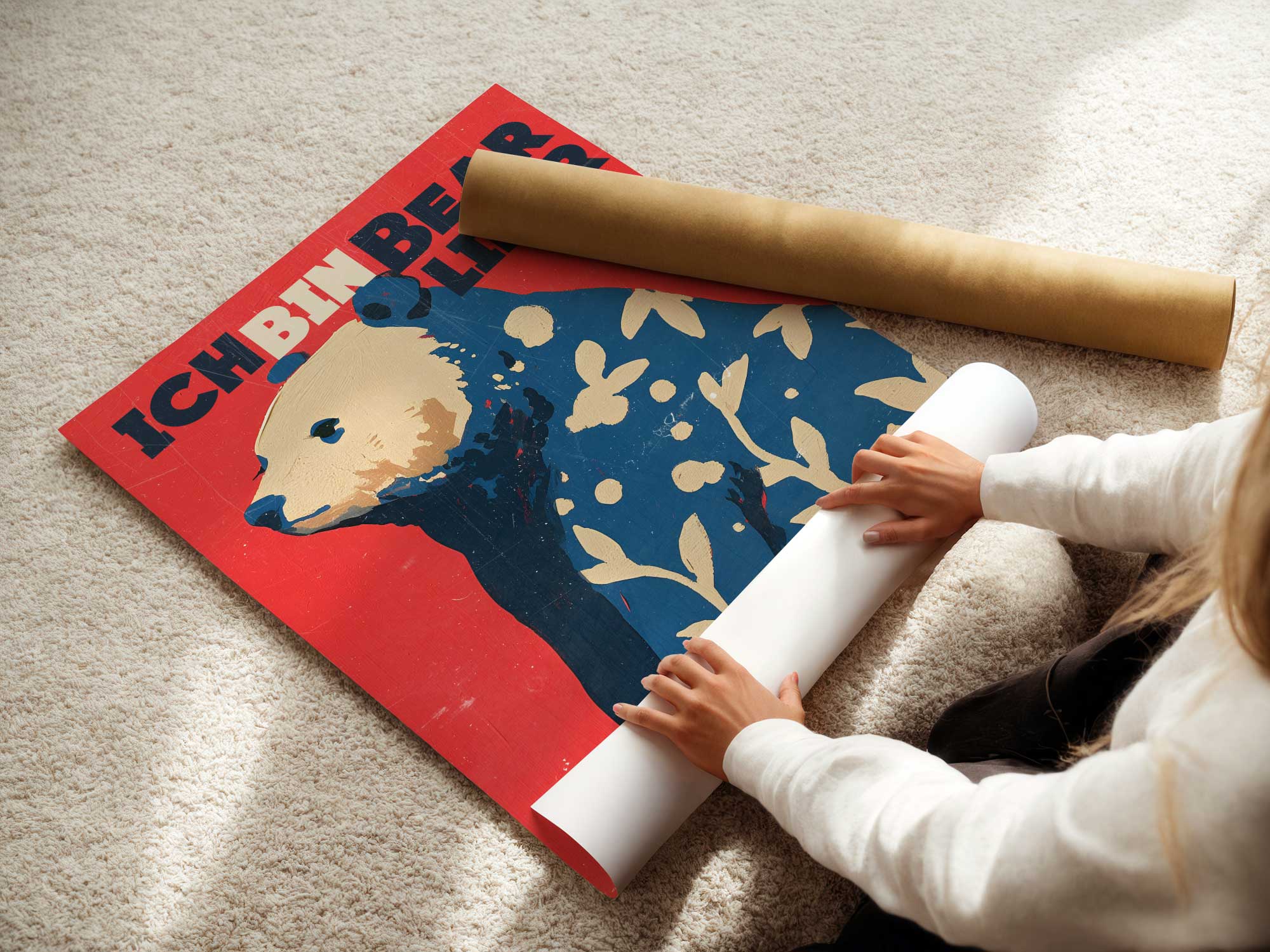 Ick Bin Bearliner Poster detail – Berlin dialect art print on premium paper