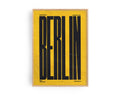 Berlin Poster – yellow U-Bahn typography wall art by Ohne Rotkohl