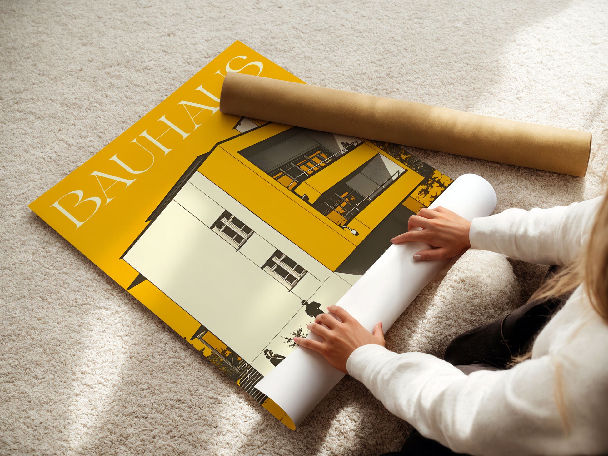 GELBES BAUHAUS POSTER