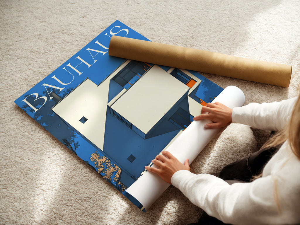 BLAUES BAUHAUS POSTER - XXL
