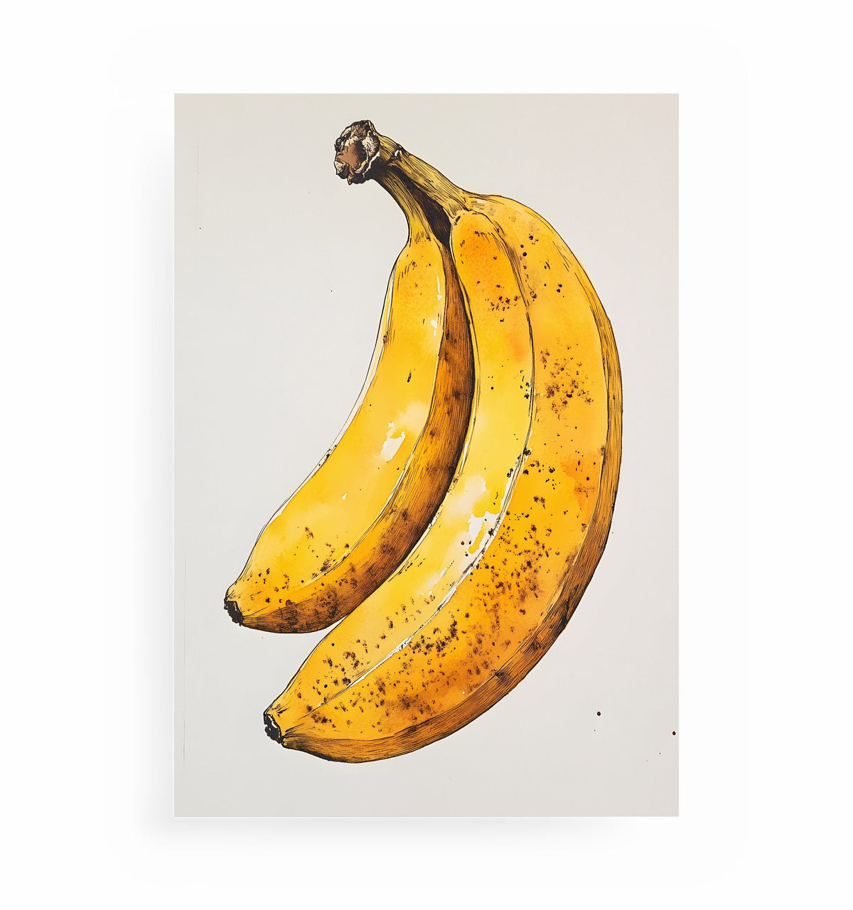 BANANE POSTER, Kunstdruck ohne Rahmen von Ohne Rotkohl