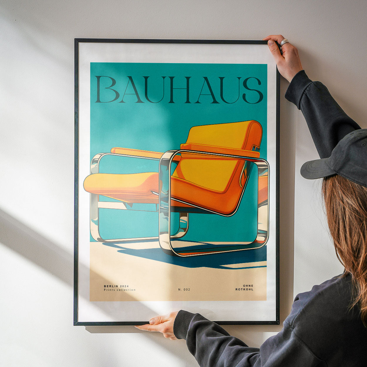 BLAUER BAUHAUS-STUHL POSTER