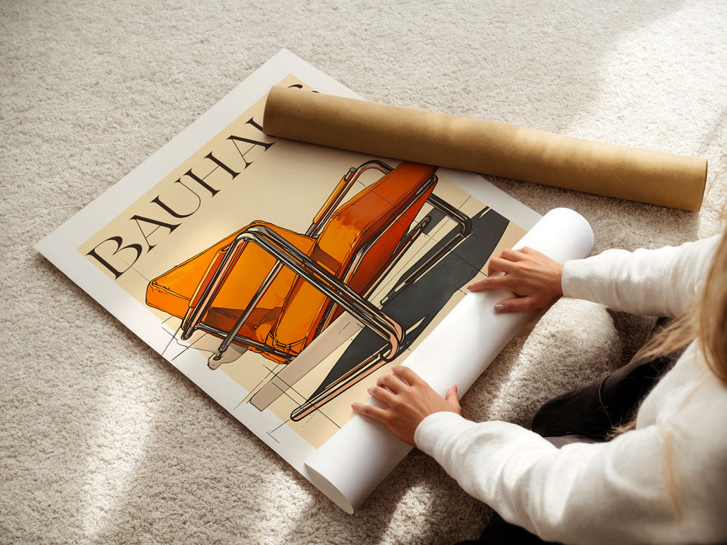 ORANGER BAUHAUS POSTER - XXL