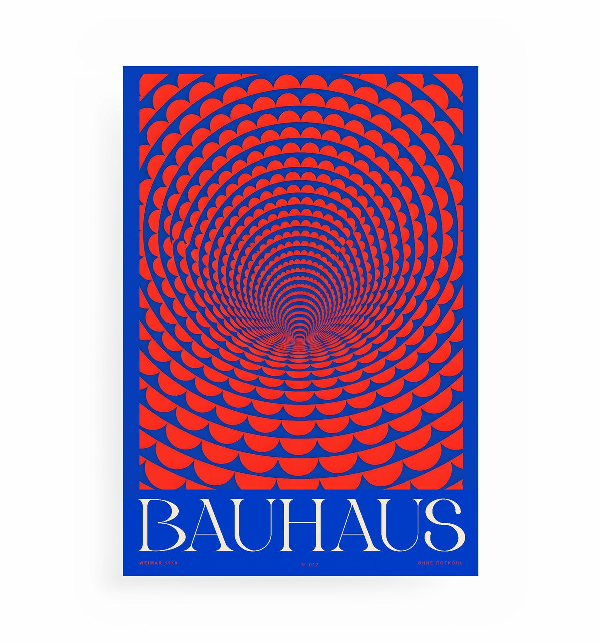 BAUHAUS OP ART POSTER, Kunstdruck ohne Rahmen von Ohne Rotkohl