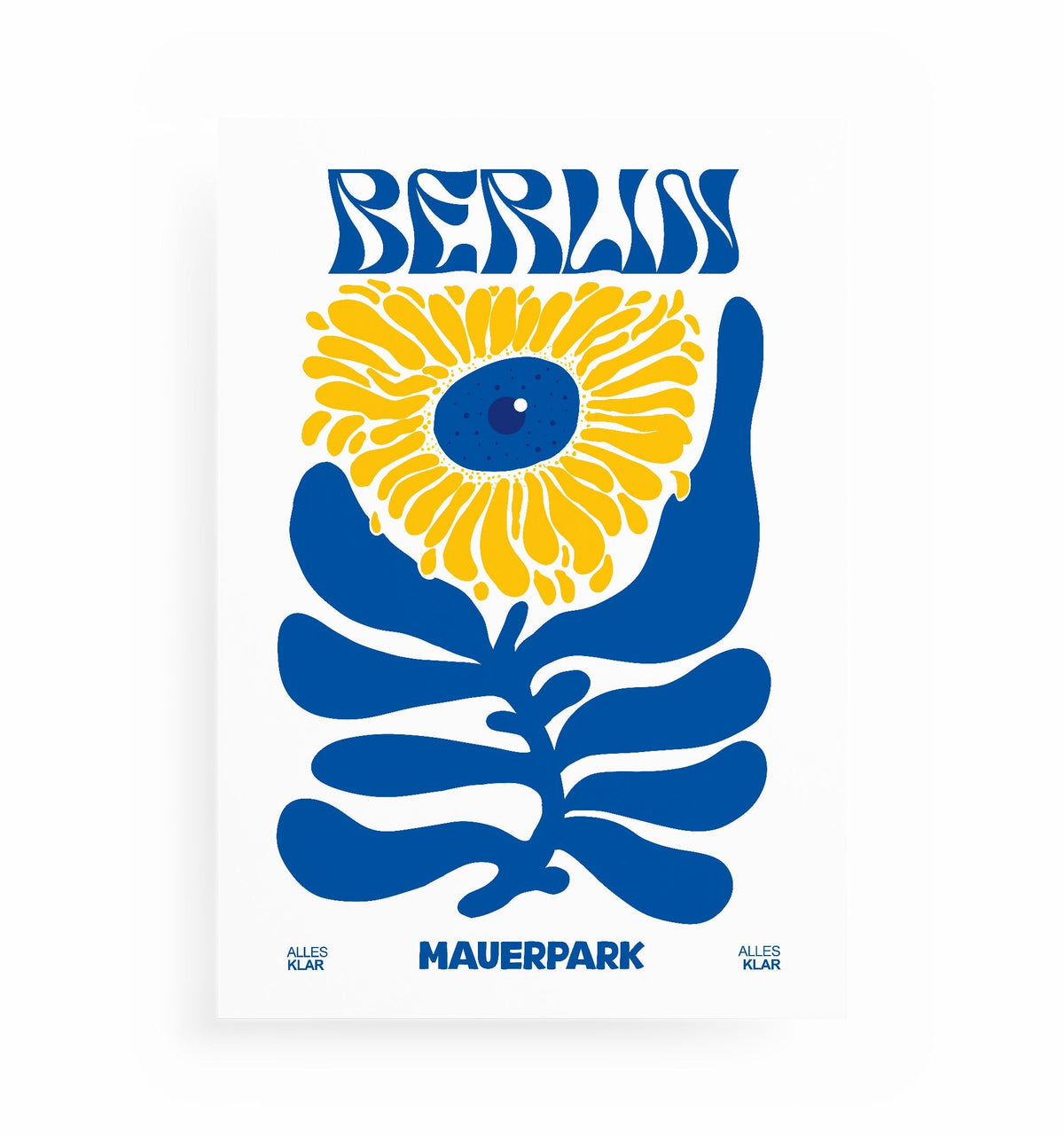BERLIN BLUMENPOSTER, Kunstdruck ohne Rahmen von Ohne Rotkohl