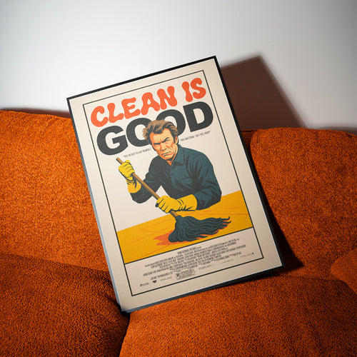Badezimmer Poster minimalistisch als Wandbild, gerahmt