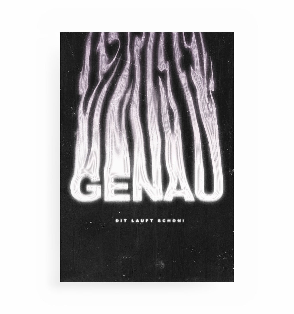 GENAU POSTER DIT KLAPPT SOWIESO, Kunstdruck ohne Rahmen von Ohne Rotkohl