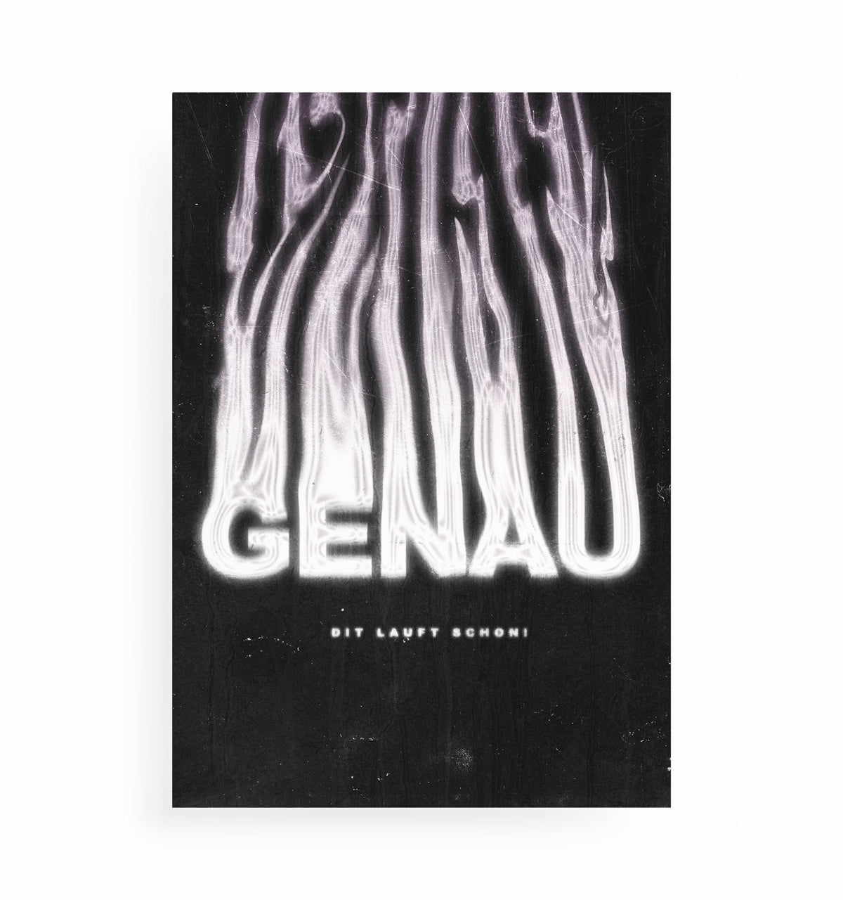 GENAU POSTER DIT KLAPPT SOWIESO, Kunstdruck ohne Rahmen von Ohne Rotkohl