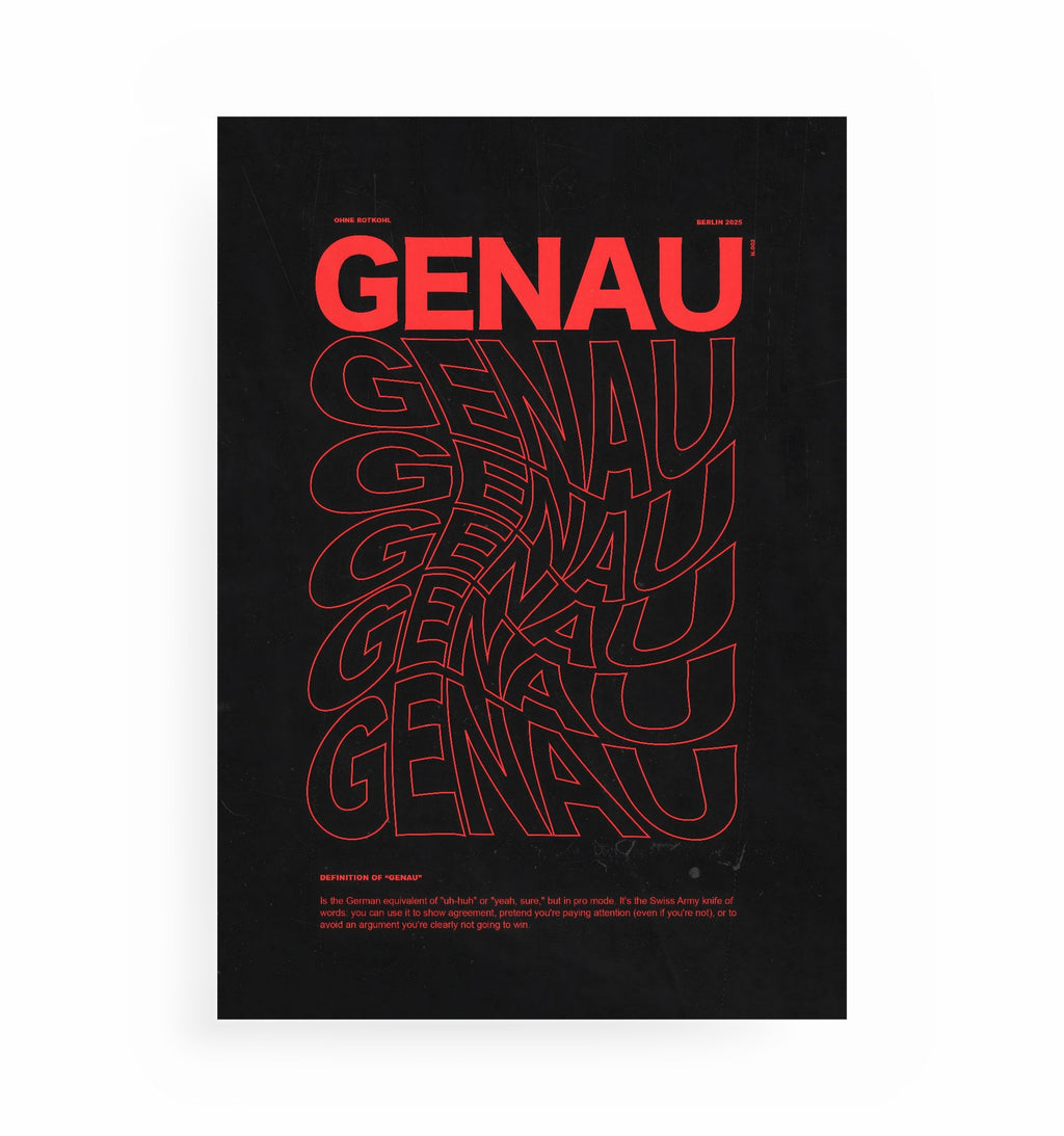 GENAU VORTEX POSTER, Kunstdruck ohne Rahmen von Ohne Rotkohl